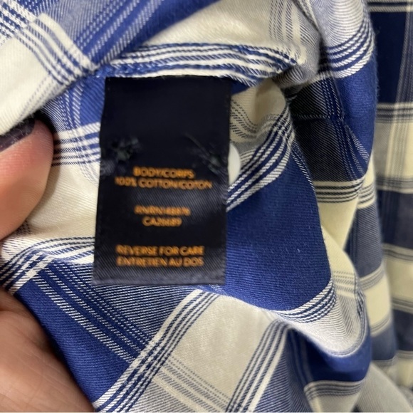 Good Man Brand Men’s Plaid Button Down Shirt Blue Size XL - Picture 5 of 6